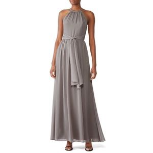 Monique Lhuillier Bridesmaids Grey Daniela Gown Size 4 US $270
